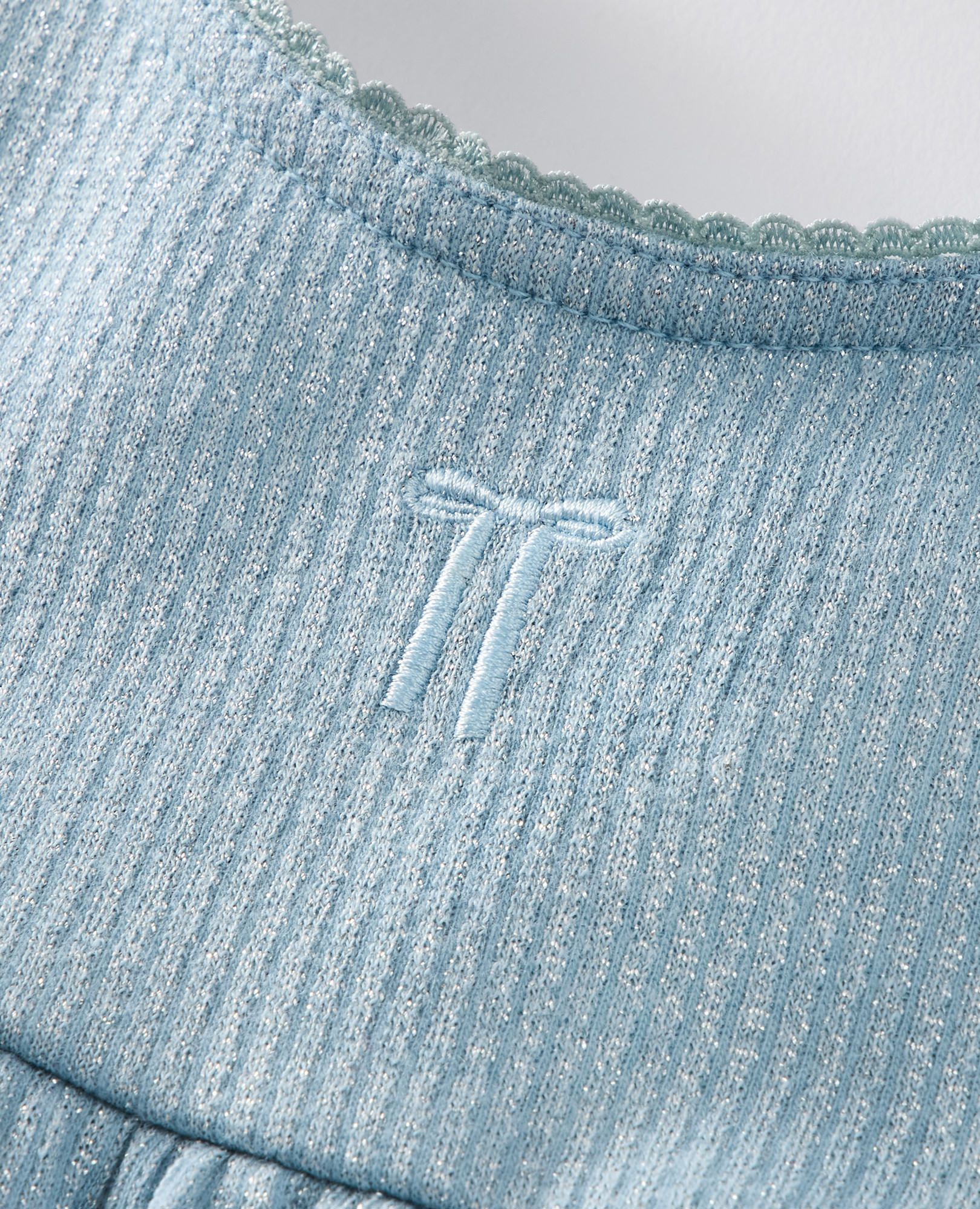 Baby Long Sleeve Sparkle Dress in Robin's Egg Blue - main