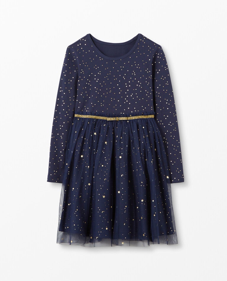 Shimmer Star Dress In Soft Tulle Hanna Andersson
