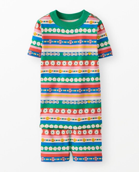Toddler HannaJams™ Pajama Set in Friendship Bracelets - 100% Organic Combed Cotton - Girls' Size 3 by Hanna Andersson