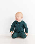Baby Top & Leggings Set In Organic French Terry in Evergreen - main