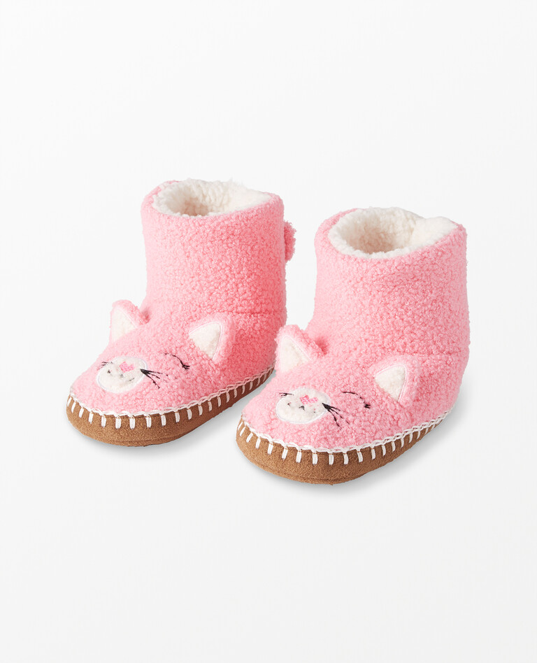 Critter Slippers By Hanna in Pink Cat - main