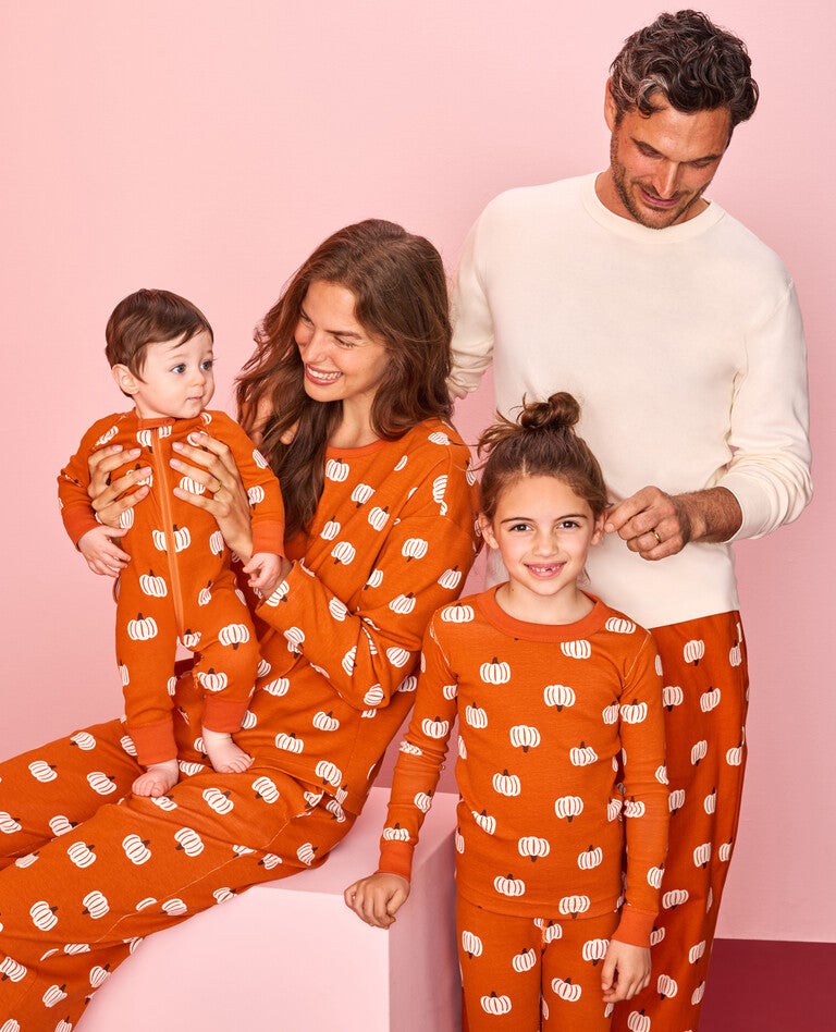 Orange Pumpkins Matching Family Pajamas in  - main