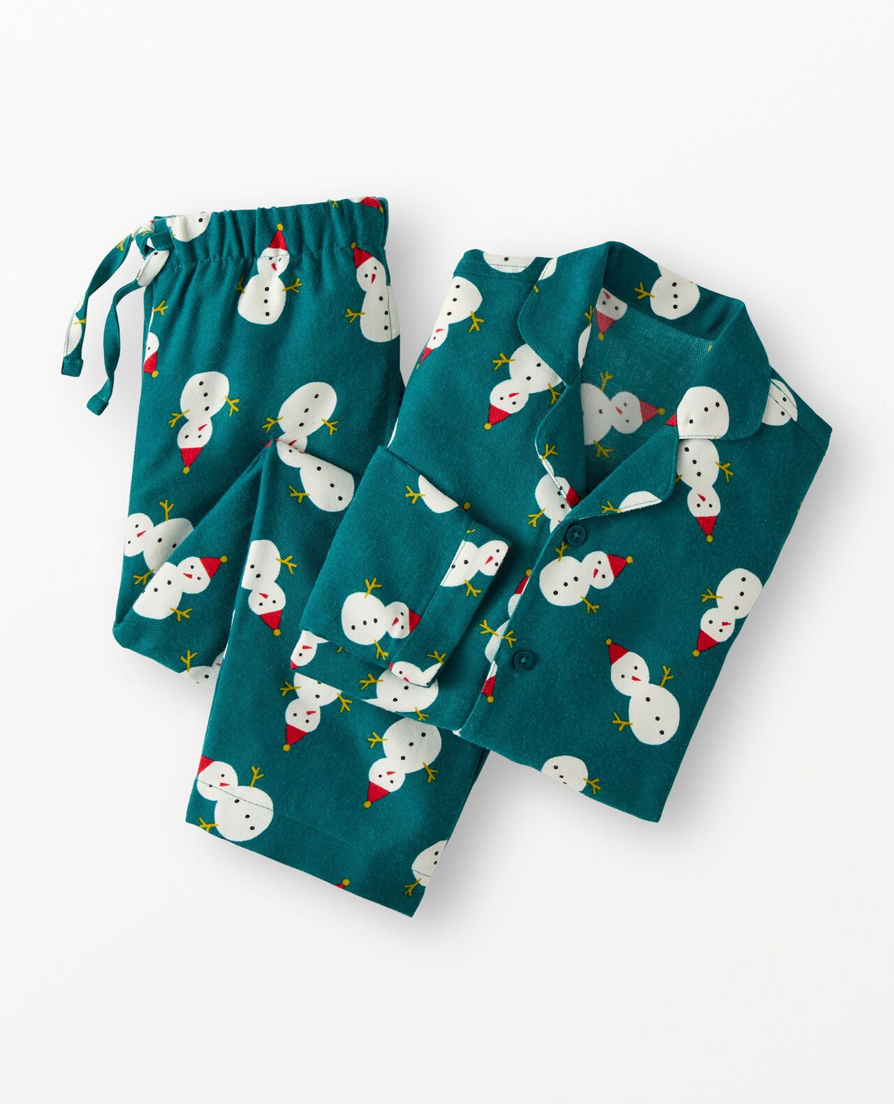Holiday Flannel Pajama Set in Frosty Friends - main