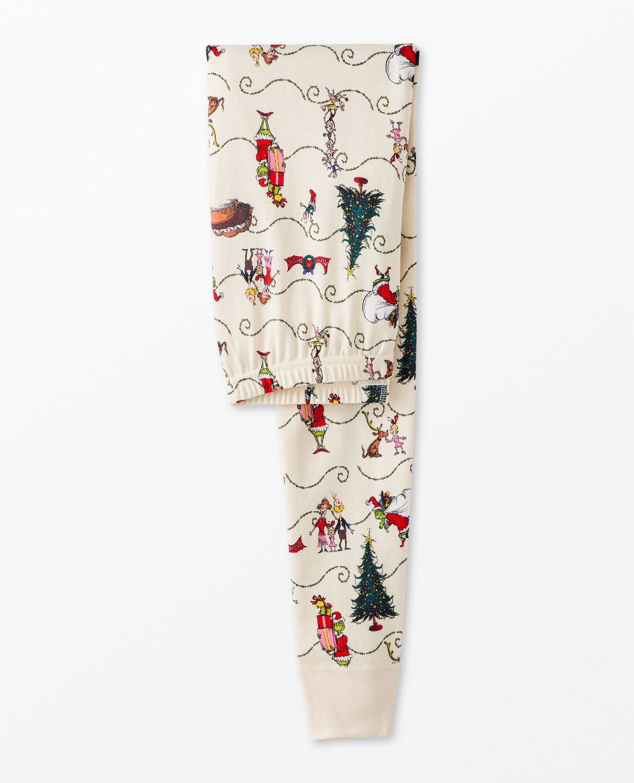 Adult Dr. Seuss Grinch Long John Pajama Pants in Grinch Multi - main