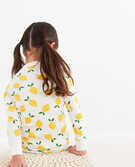 Long John Pajamas In Organic Cotton in Lemonade in White - main