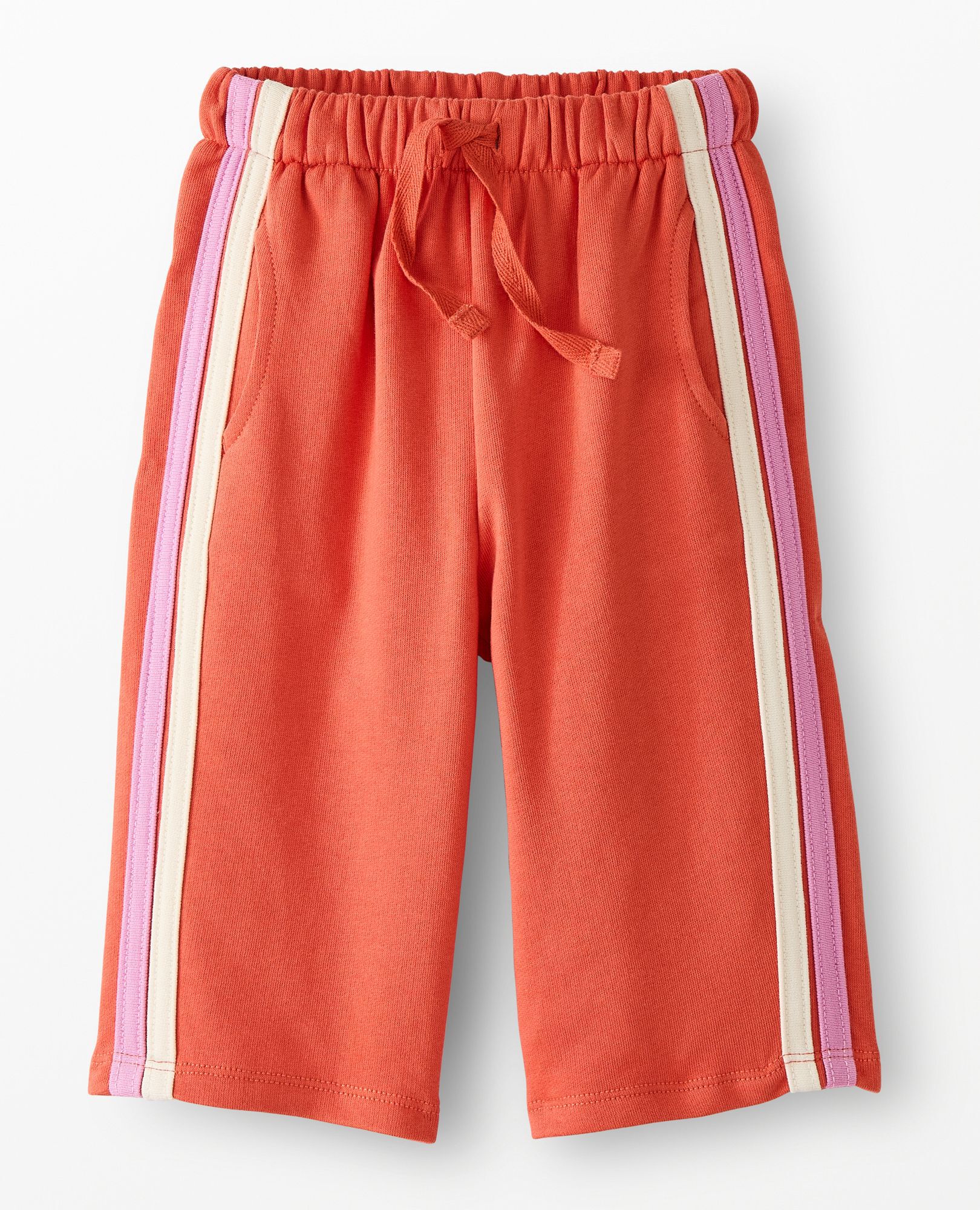 Oversized French Terry Side Stripe Sweatpants in Sun Fire - main