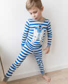 Star Wars™ Striped Long John Pajama Set in Blue/White R2D2 - main