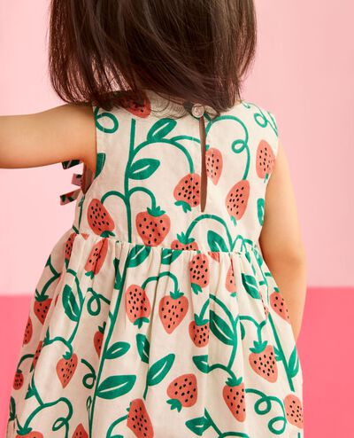 Baby Cross Front Dress & Bloomers Set in Strawberry Season - main