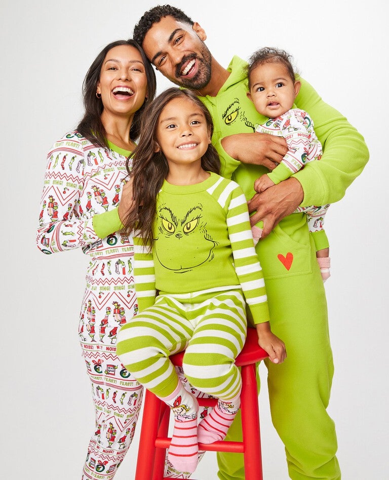 Grinch Costume Matching Family Fleece Onesies