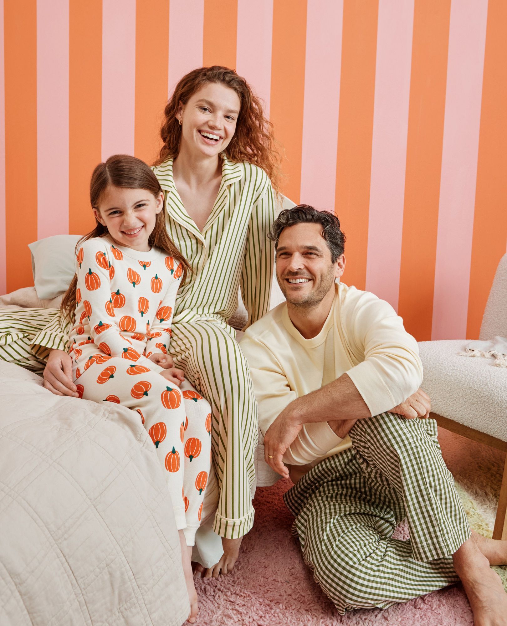 Adult Long John Pajama Top in Almond Oil - main