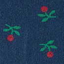 Holiday Long Sleeve Ribbed Turtleneck Dress in Sweet Holiday Floral on Midnight Blue - swatch
