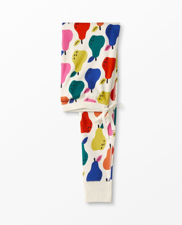 Women's Long John Pant In Organic Cotton in Colorful Pears - main