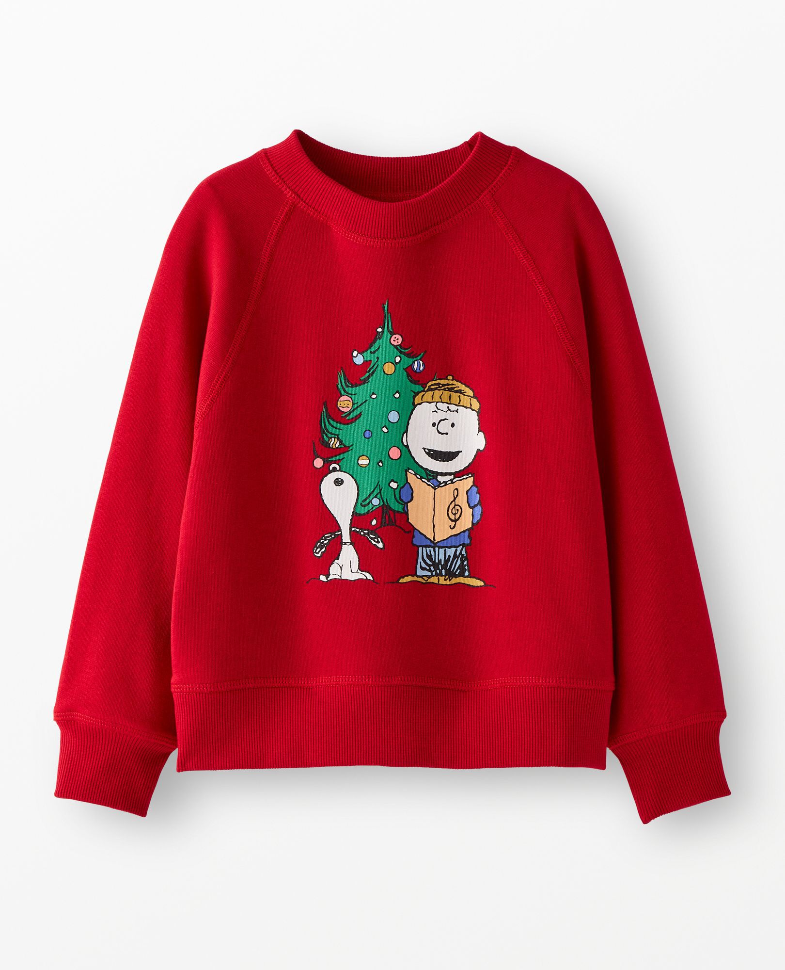 Peanuts Holiday French Terry Sweatshirt in A Charlie Brown Christmas on Red - main