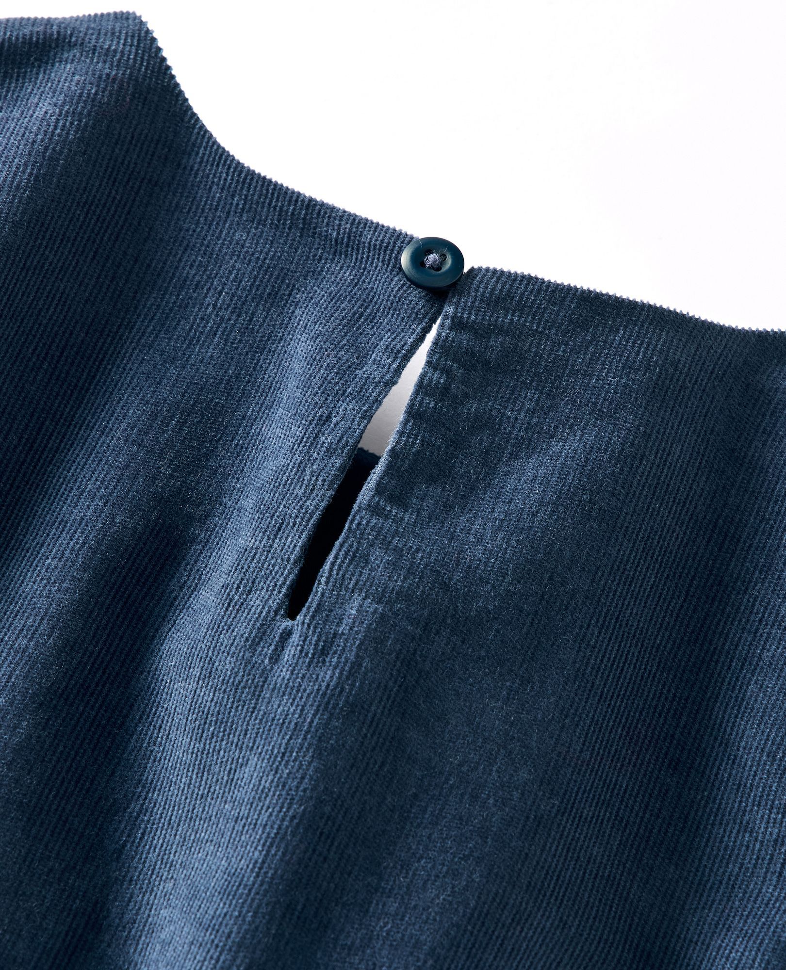 Long Sleeve Corduroy Embroidered Top in Midnight Blue - main