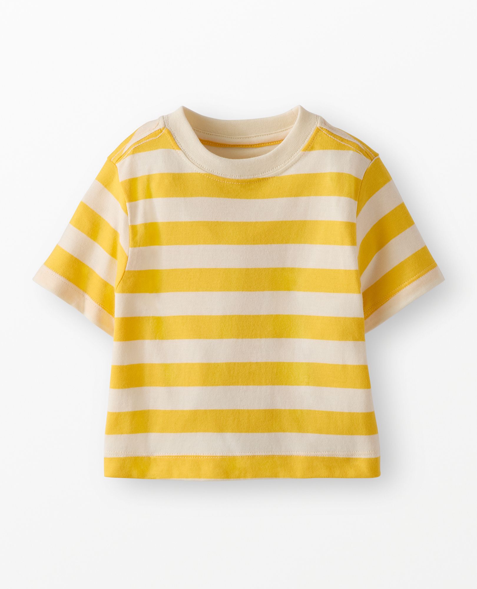 Baby Relaxed Fit Striped T-Shirt in Sunshine/Ecru - main
