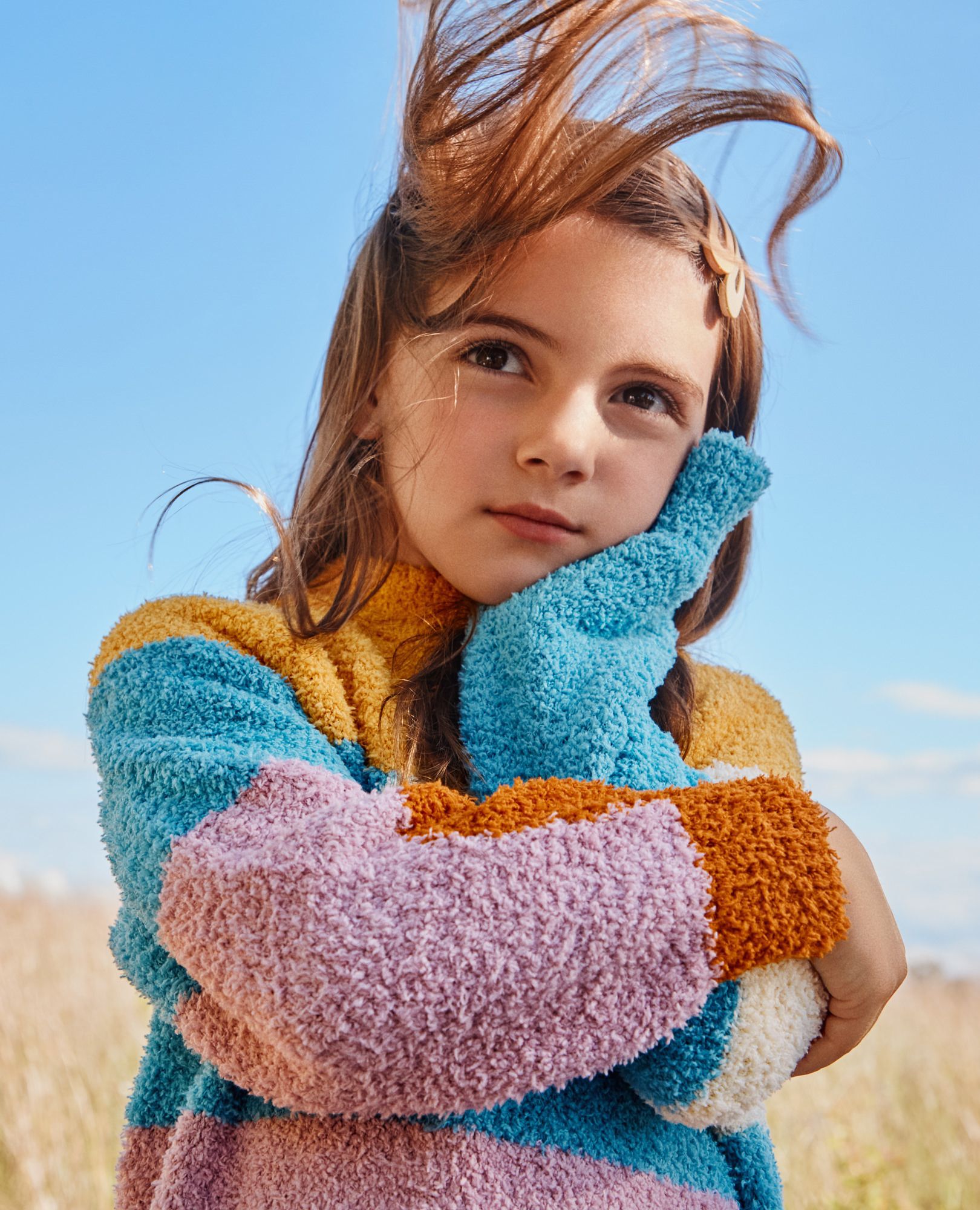 Mock Neck Marshmallow Sweater in Big Sky - main