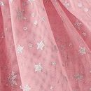 Shimmer Tulle Ruffle Capelet in Powdered Rose - swatch
