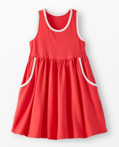 Racerback Dress with Pockets in Camellia Rose - main