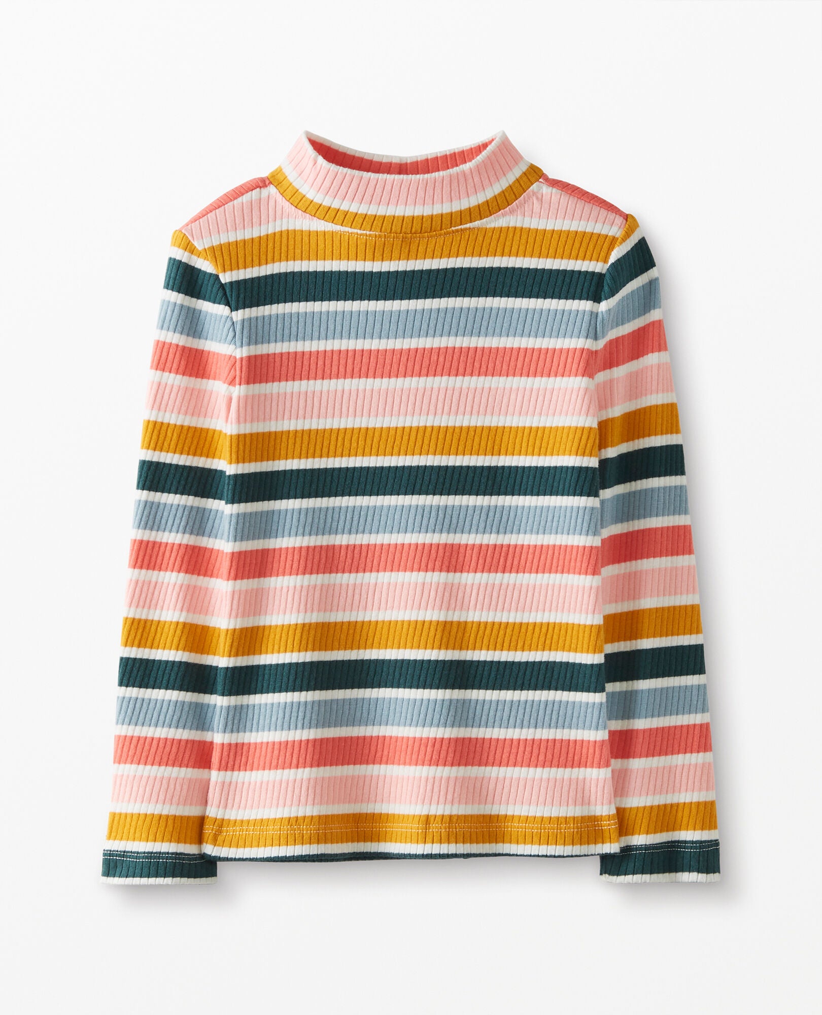 striped mock turtleneck