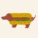 HannaJams™ Pajama Set in Hotdogs - swatch