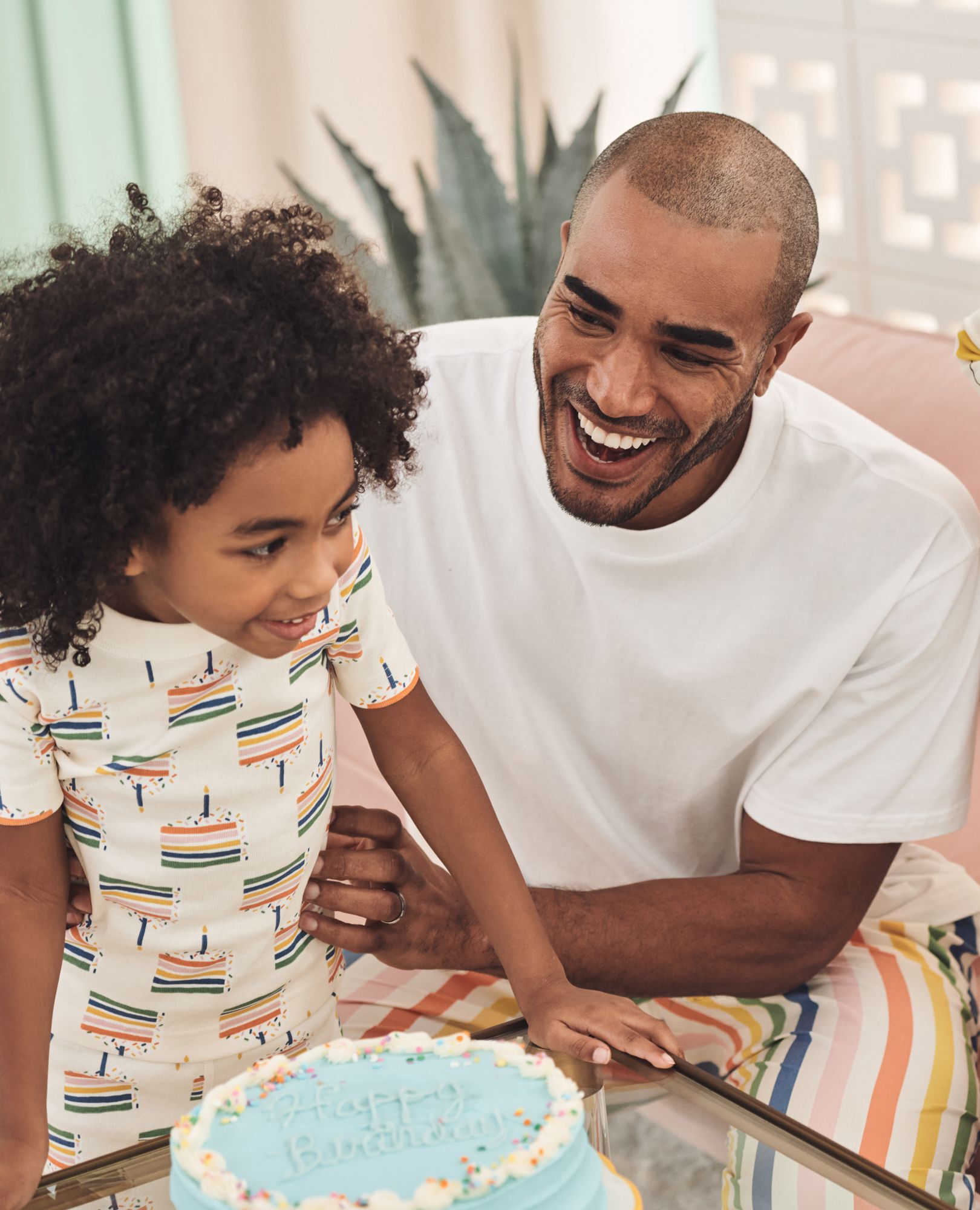 Adult Poplin Pajama Pants in Summer Rainbow Stripe - main