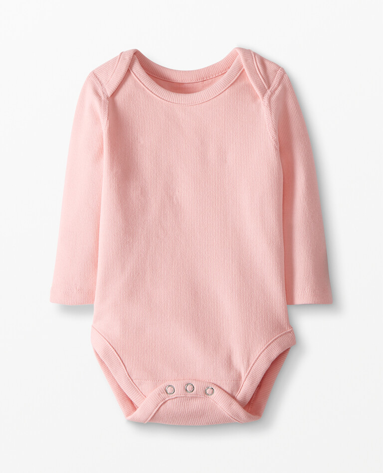 Baby Bodysuit In Organic Cotton in Petal Pink - main