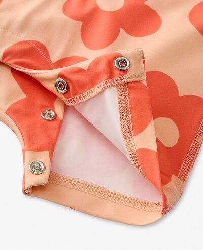 Baby Rashguard Swimsuit in Gigantic Daisy on Peach Creme - main