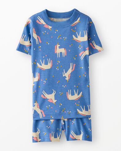 HannaJams™ Pajama Set in Unicorn Garden on Blue - main