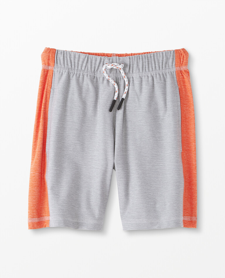 Recycled Sunblock UV Shorts in Heather Grey/Orange Zest - main