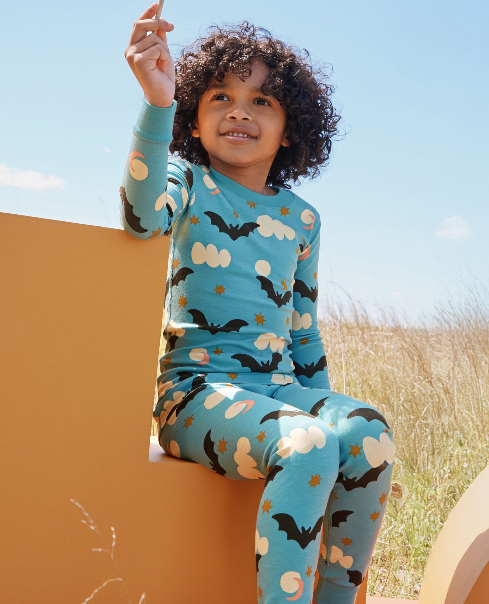 Halloween HannaSoft™ Stretch Pajama Set in Bats at Night - main