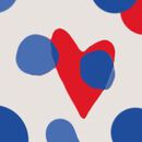 T-Shirt Dress with Pockets in Polka Dot Hearts - swatch