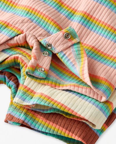 Baby Sleeveless Ribbed Shortie Romper in Blush Pink - main