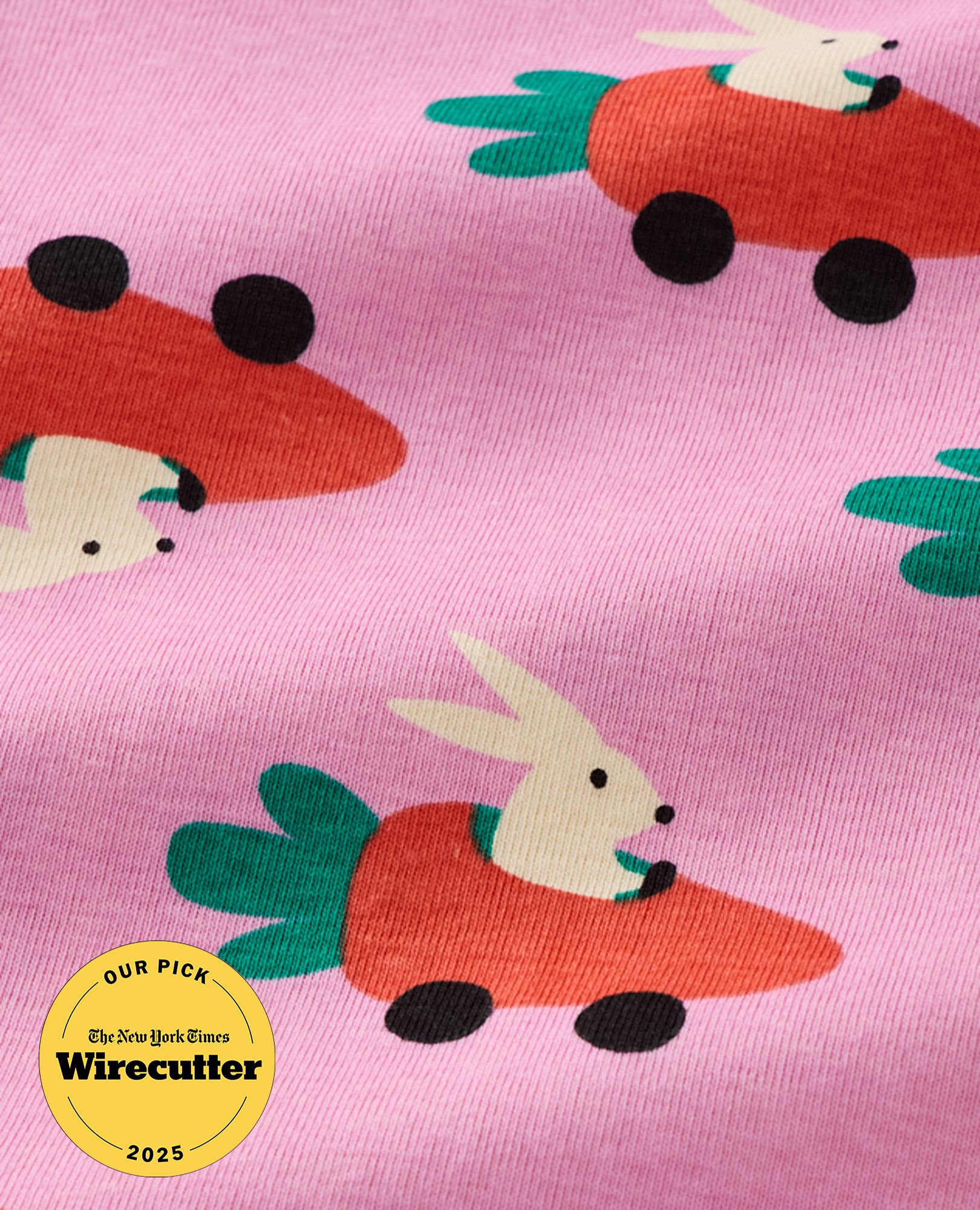 Long John Pajama Set in Carrot Cars on Pink - main