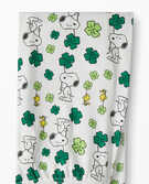 Adult Peanuts St. Patrick's Day Long John Pajama Pant In Organic Cotton in Snoopy Shamrock/White - main
