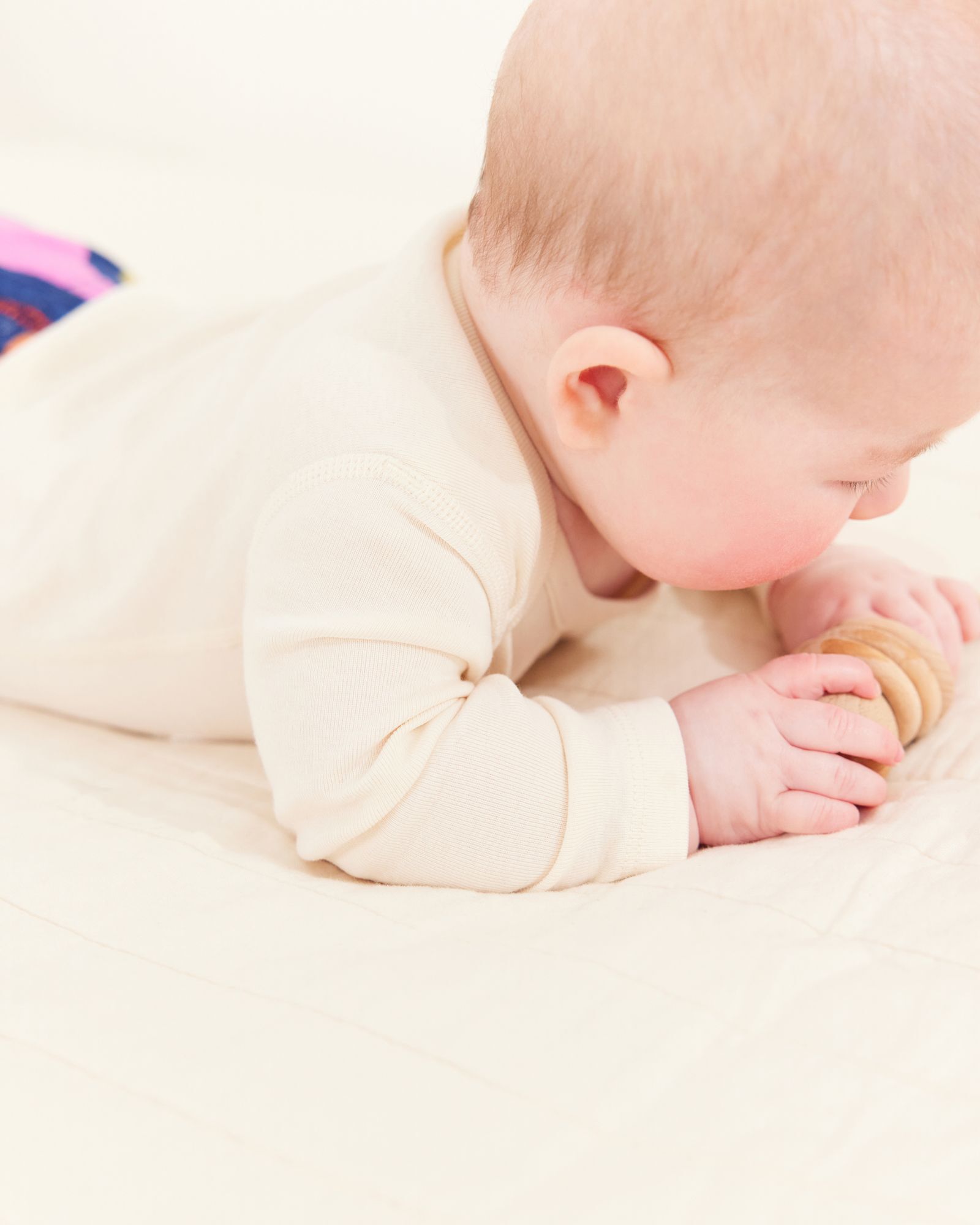 Baby Long Sleeve Bodysuit in Ecru - main