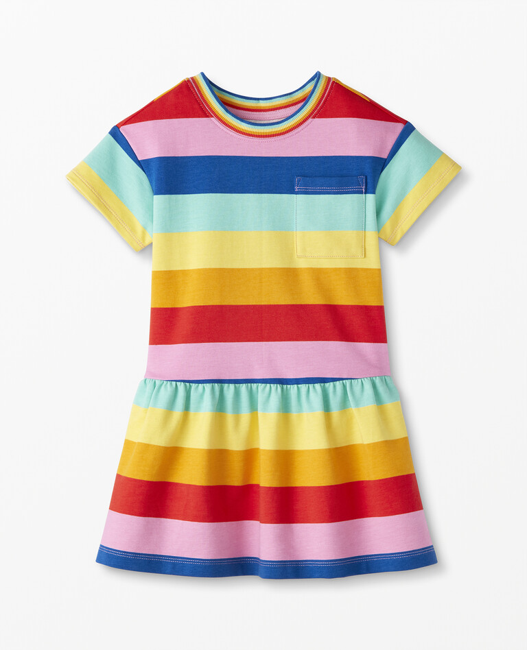T-Shirt Dress In French Terry in Rainbow - main