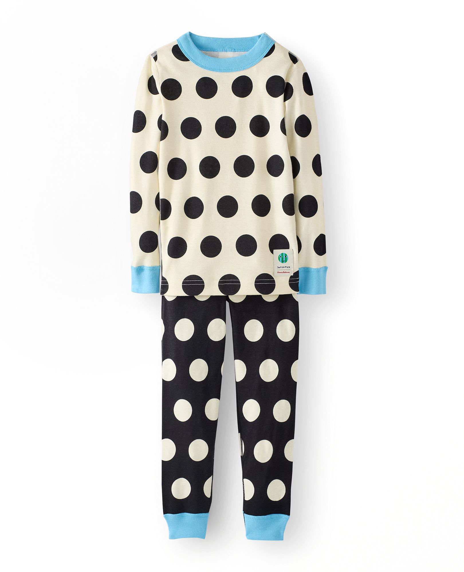 Dusen Dusen HannaJams™ Pajama Set in Sweet Corn/Caviar Dots - main