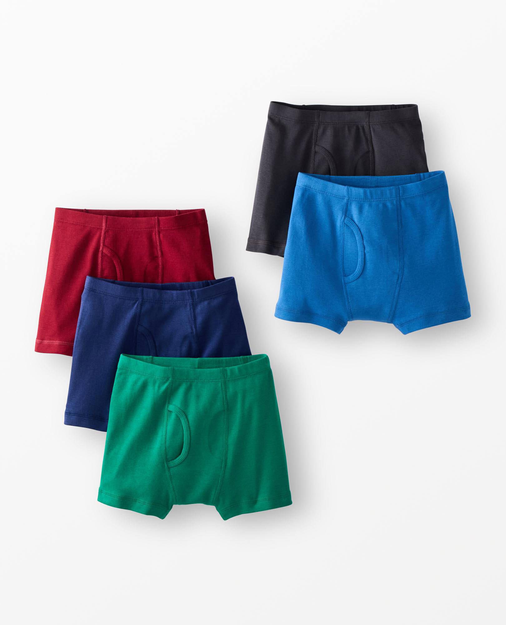 5-Pack Organic Cotton Boxer Briefs in Boys Solid 5PK - main