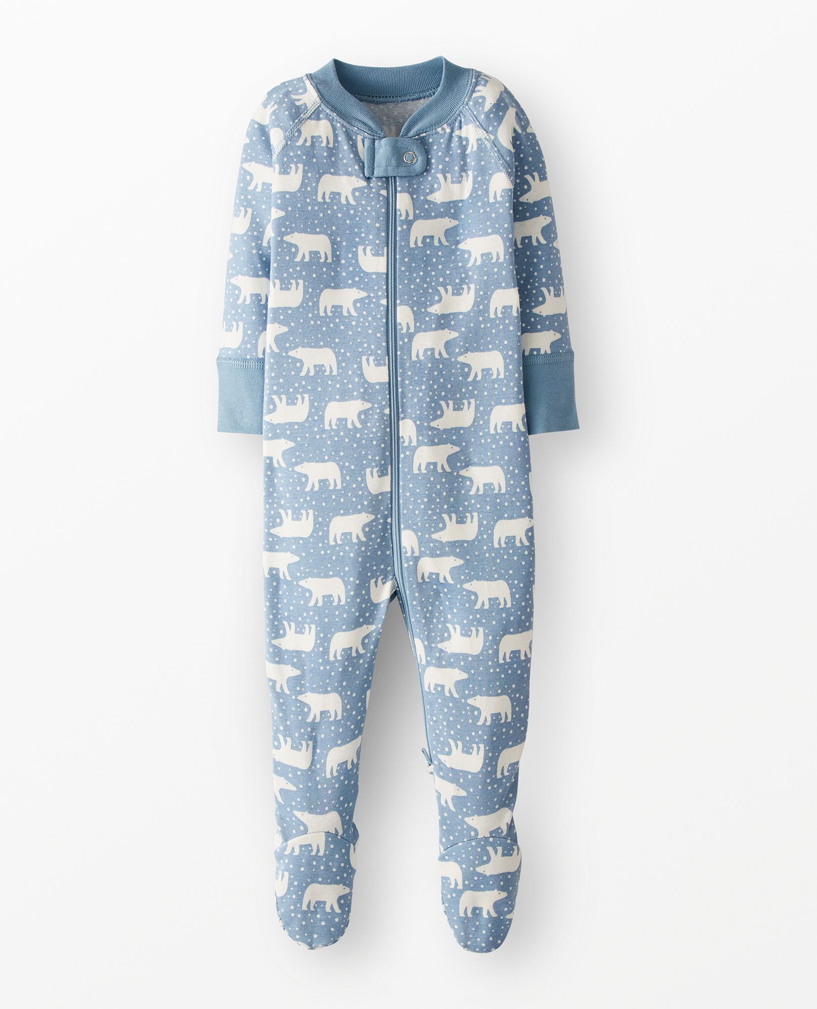 Holiday HannaJams™ Footed Sleeper in Snowy Polar Bear on North Air - main