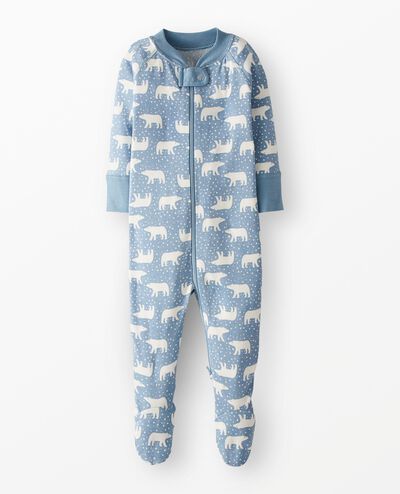Holiday HannaJams™ Footed Sleeper in Snowy Polar Bear on North Air - main