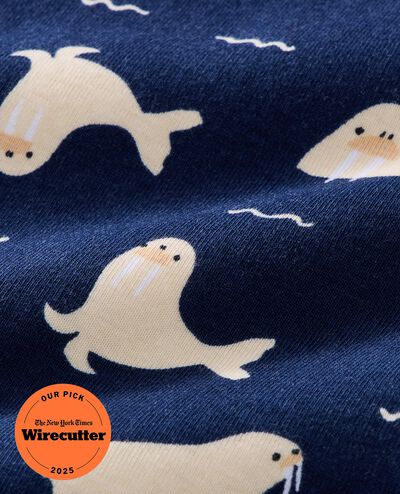 S KU Holiday Print LJ in Wally Walrus on Navy - main