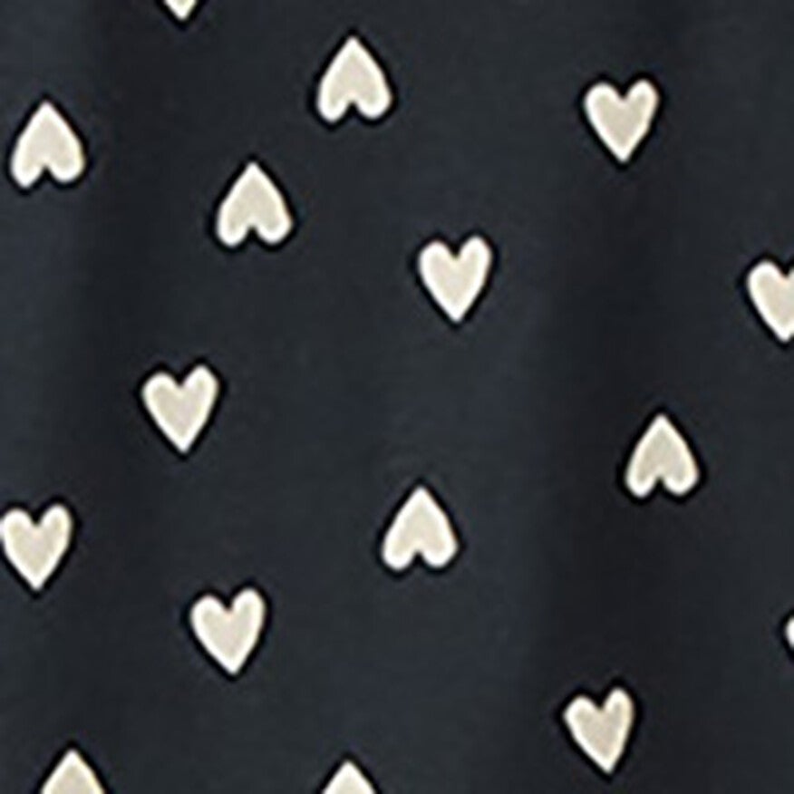 Flourishing Hearts on Black Pajamas