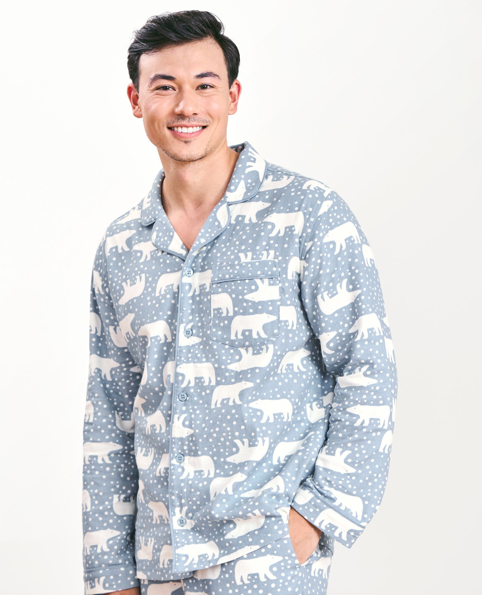 Adult Holiday Flannel Pajama Top