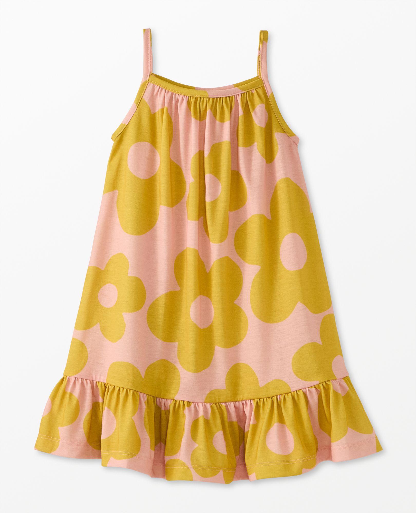 S G Sleeveless Nightgown in Gigantic Daisy on Blush Pink - main