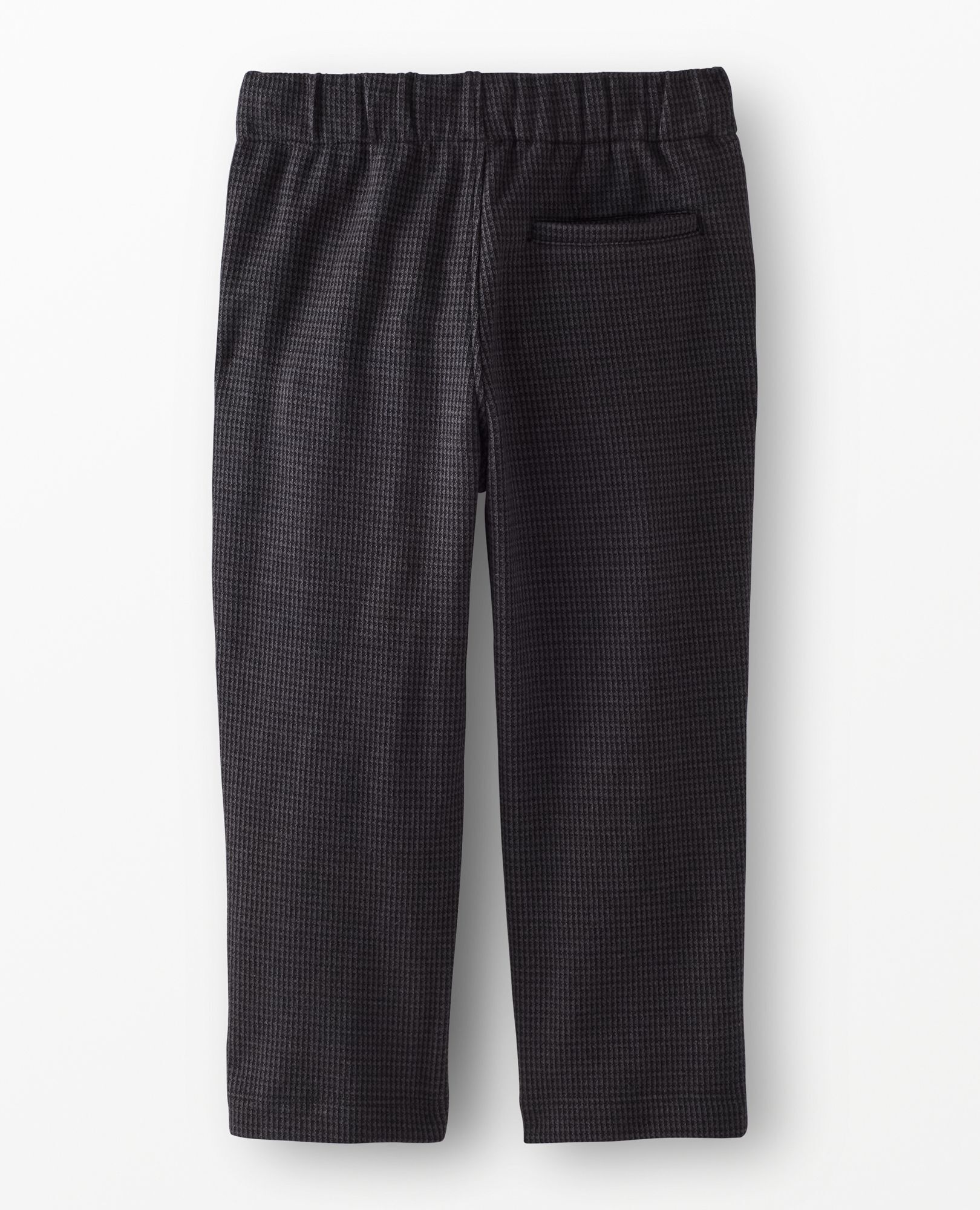Pull-On Easy Jacquard Pants in Tonal Black Gingham - main