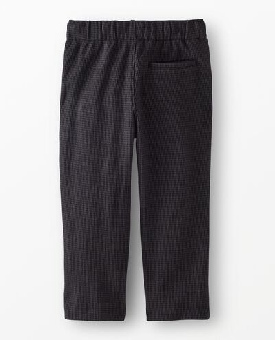Pull-On Easy Jacquard Pants in Tonal Black Gingham - main