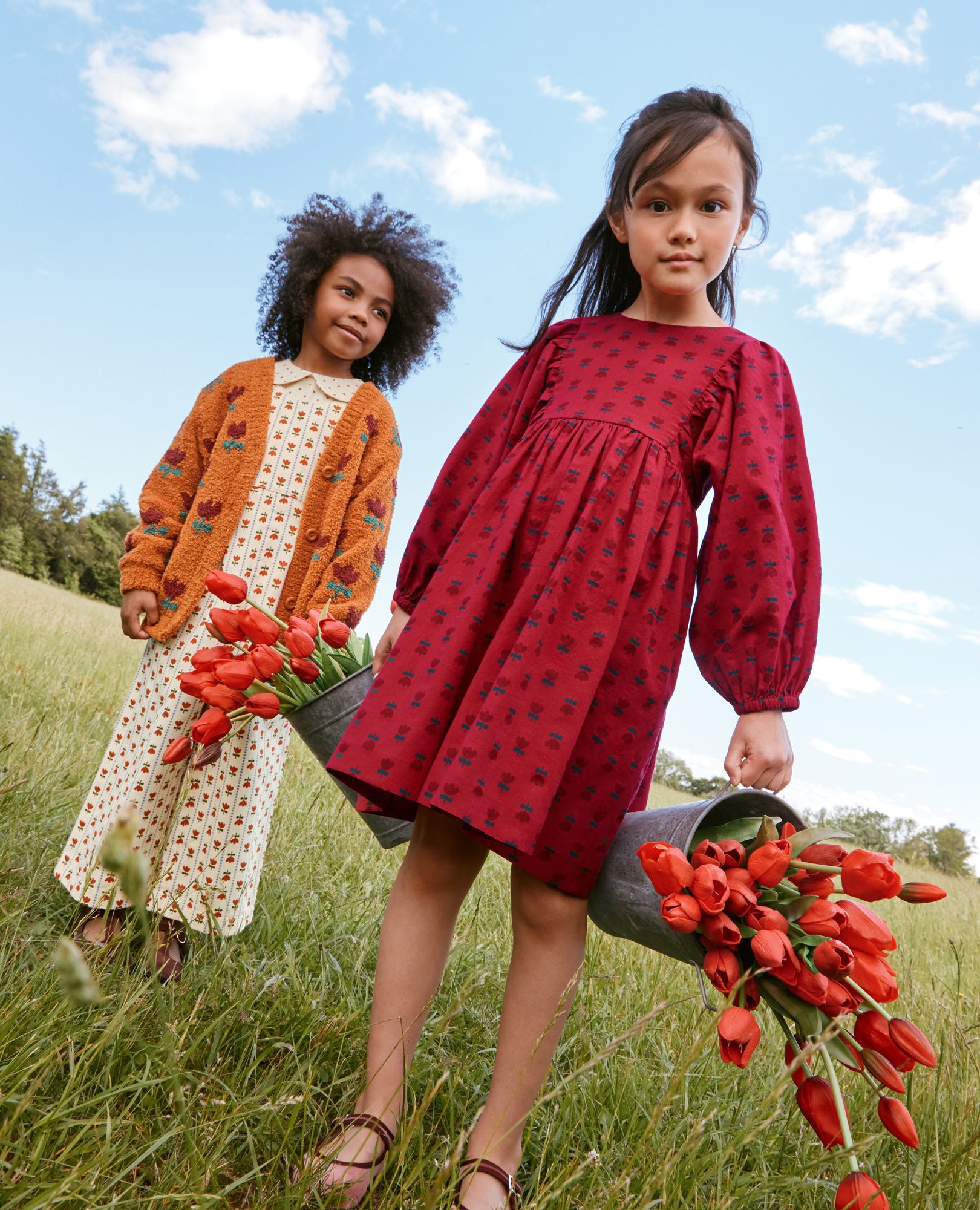 Balloon Sleeve Linen Dress with Pockets | Hanna Andersson