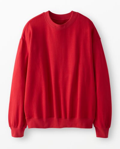 Adult Oversized French Terry Sweatshirt in Scarlet Red - main