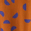 Bracelet Sleeve T-Shirt in Half Moons on Brown - swatch