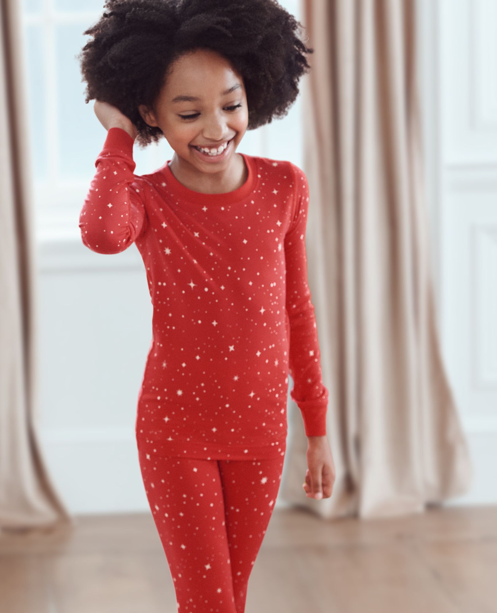 Kids Holiday Long John Pajama Set in HannaSoft
